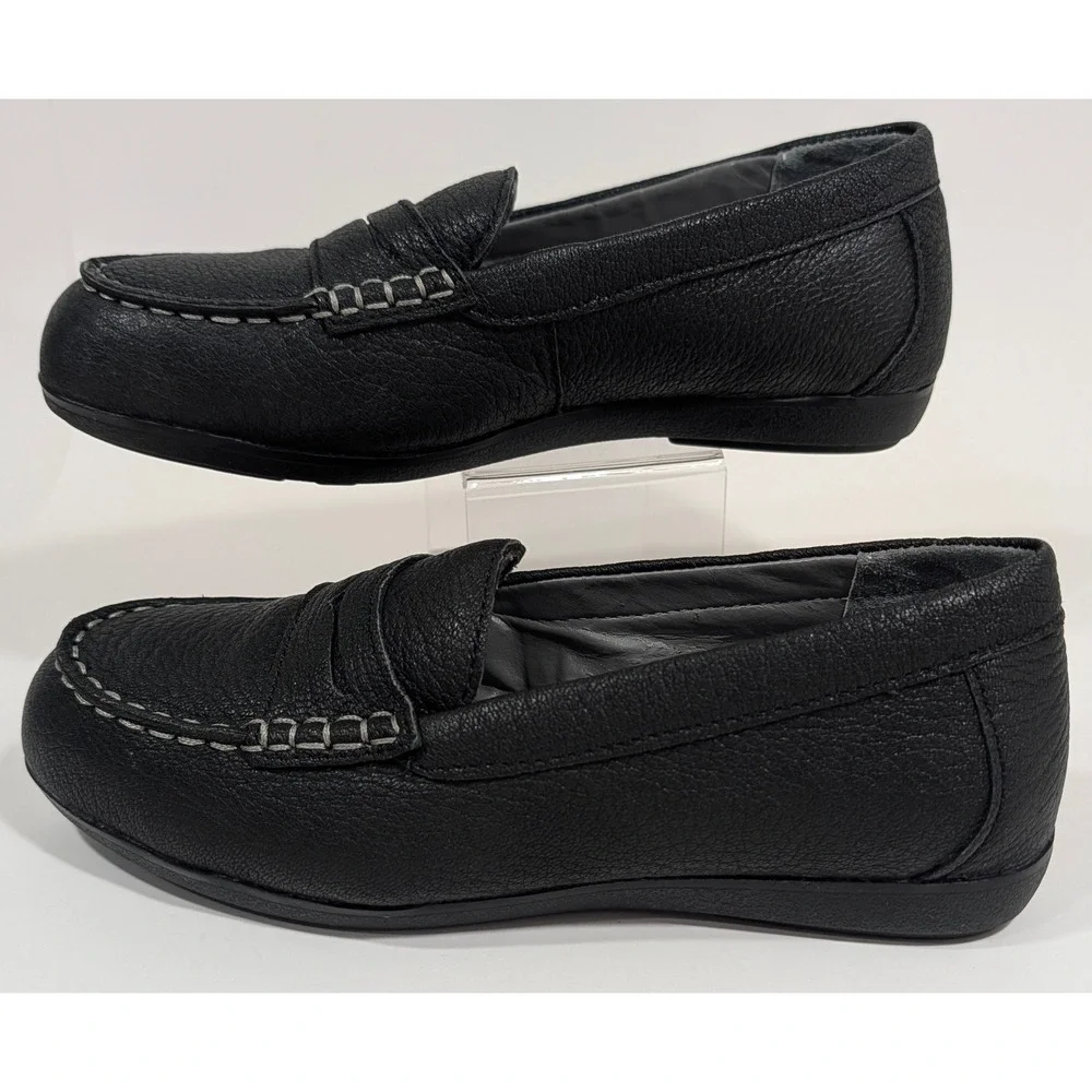 Rockport Works RK600 Penny Loafer 6.5M Black Leather Slip Resistant Safety Shoe